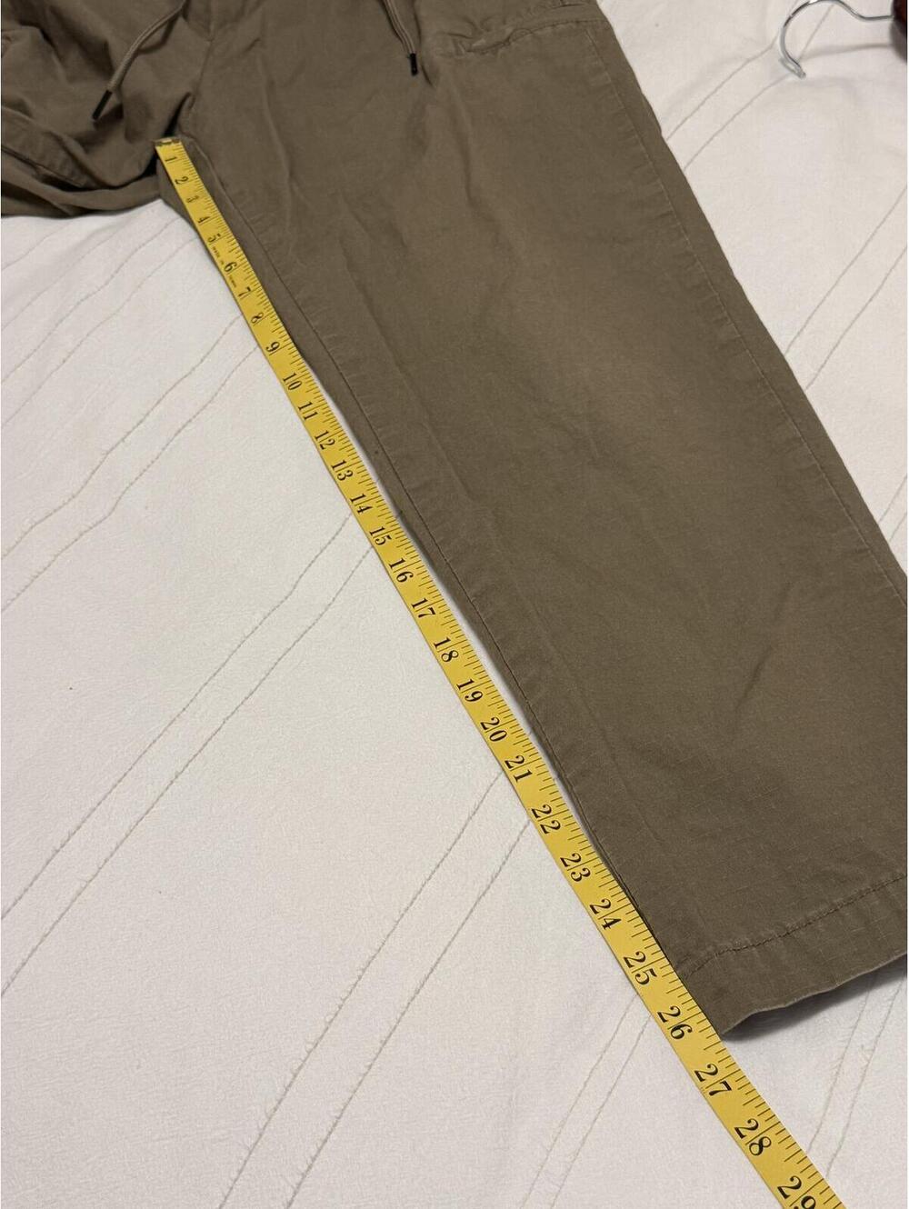 Mango MNG Olive Khaki Cargo Jogger Pants Men's Size 32 Drawstring Tapered - Picture 6 of 6